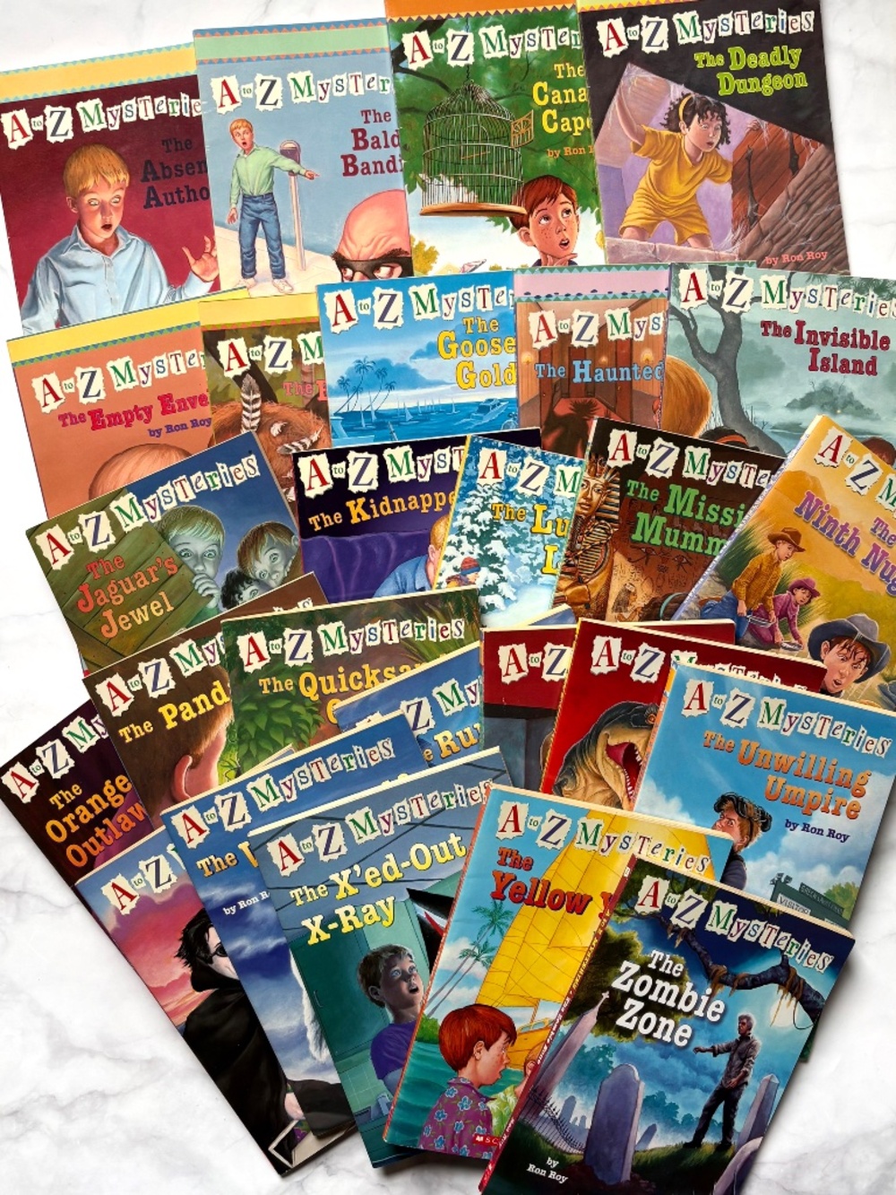 A to Z Mysteries Books Complete Set of 26 books lot by Ron Roy